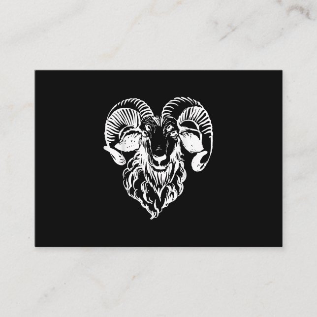 Sabbatisk baphomet Goat Evil Satanic Visitkort (Framsida)