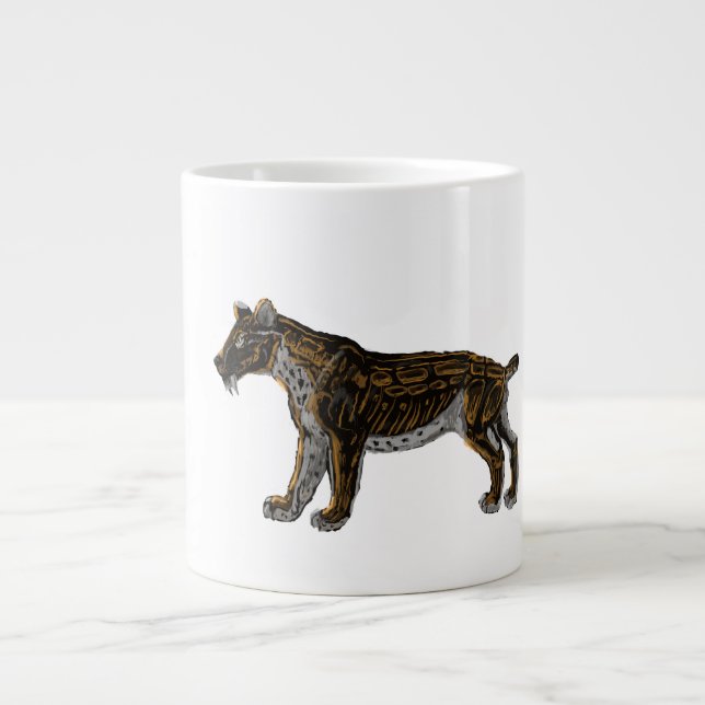 Sabeltandad Katt Mugg Jumbo Mugg (Framsidan)