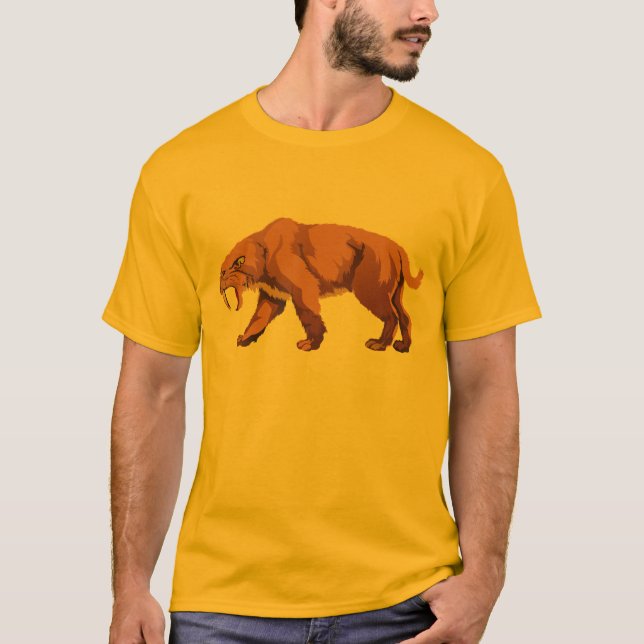 Sabeltandad katt tee shirt (Framsida)