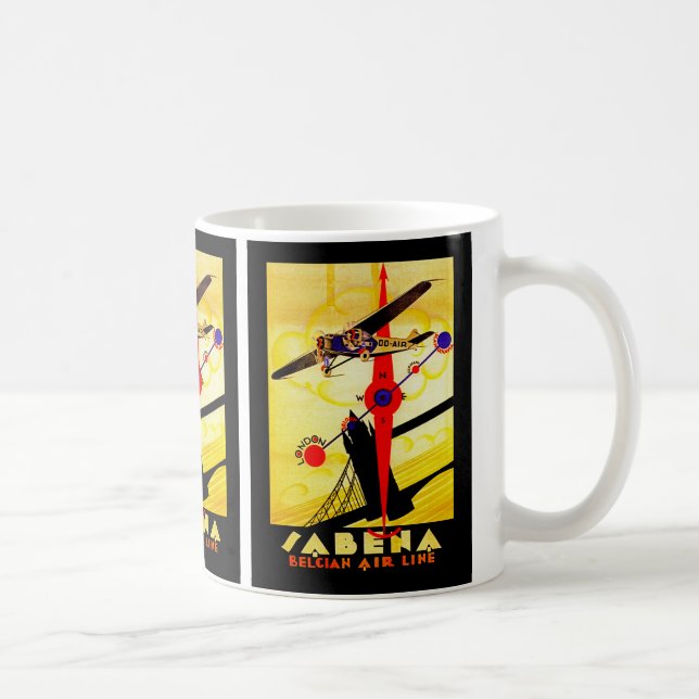 Sabena art décokompass kaffemugg (Höger)