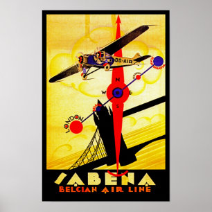 Sabena art décokompass poster