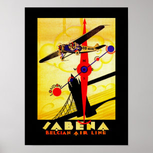 Sabena art décokompass poster