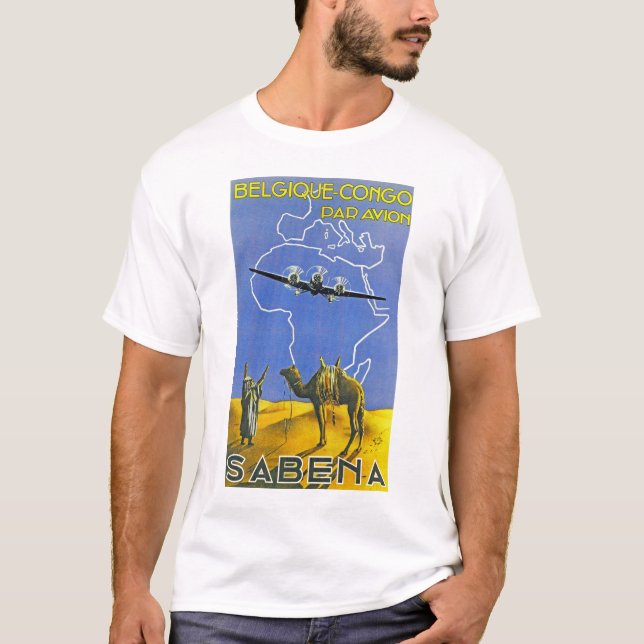 Sabena ~ Belgique Kongo Tee Shirt (Framsida)