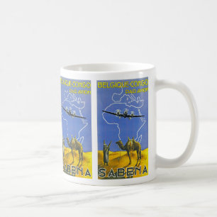Sabena ~-Belgique Kongofloden Kaffemugg