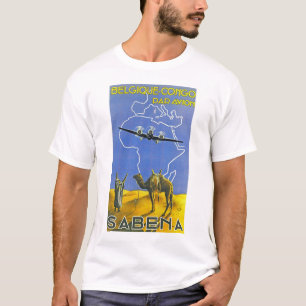 Sabena ~-Belgique Kongofloden Tee Shirt