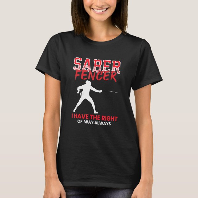 Saber Fencer - Fencer Coach Combat Sport Swordmas T Shirt (Framsida)