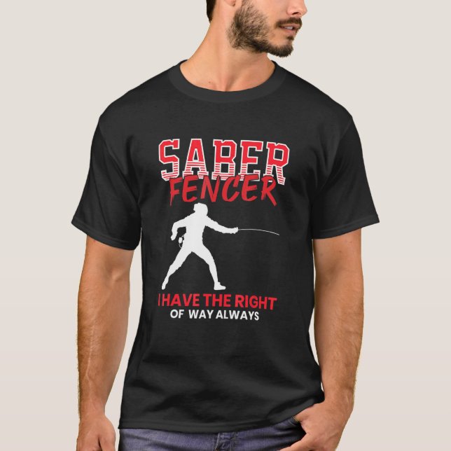 Saber Fencer - Fencer Coach Combat Sport Swordmas T Shirt (Framsida)