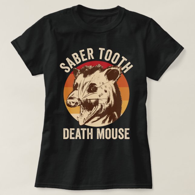 Saber Tooth Död Mouse T Shirt (Design framsida)