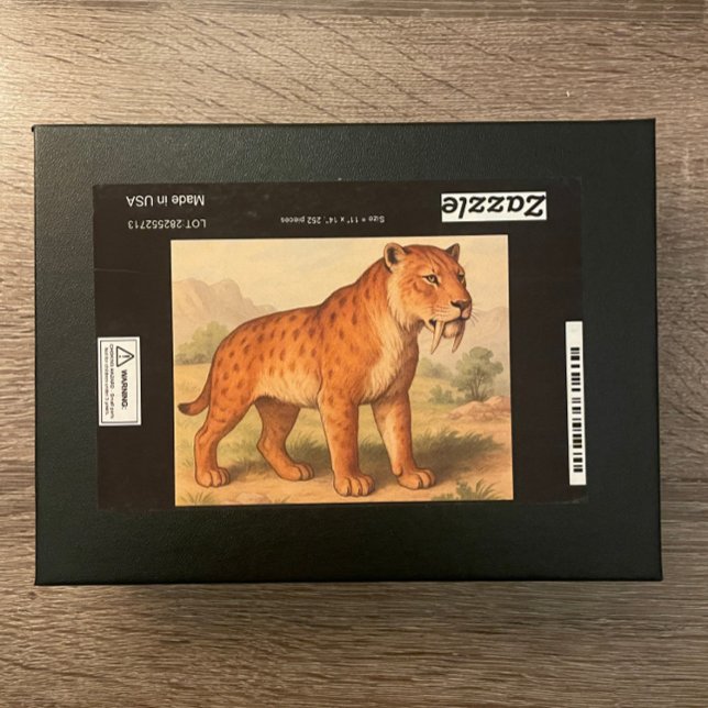Saber-Tooth Tiger Natural History Puzzle Pussel (Skapare uppladdad)