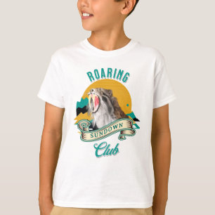 Saber Tooth Tiger rytande Sundown Club T Shirt