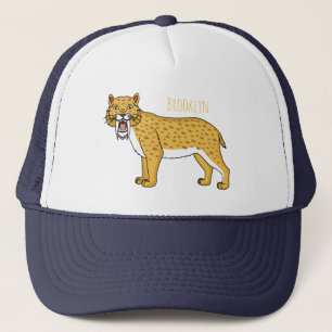 Sabertandad tigerillustration keps