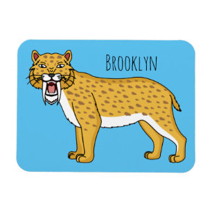 Sabertandad tigerillustration magnet