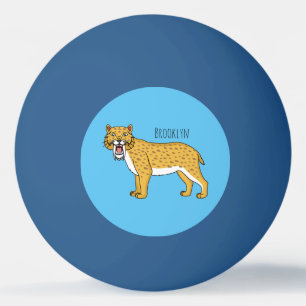 Sabertandad tigerillustration pingisboll