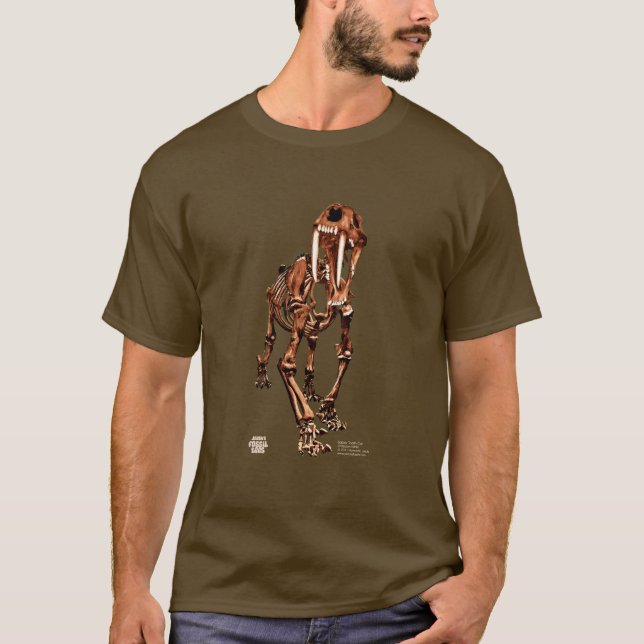 Sabertandkatt Tee Shirt (Framsida)