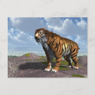 Sabertandtiger Vykort