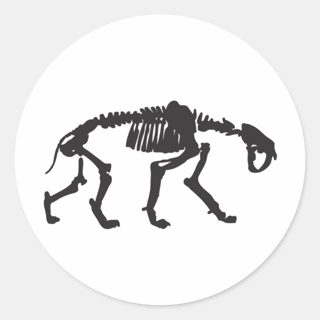 sabertooth runt klistermärke (Framsida)
