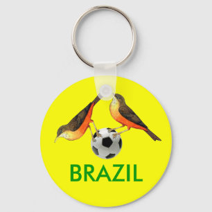 Sabia med boll Brasil futebol älskare-gåvor Nyckelring