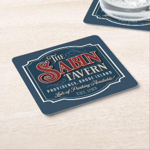 Sabin Tavern Pub Underläggs Underlägg Papper Kvadrat