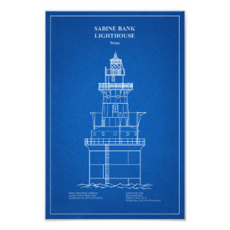 Sabine Bank Lighthouse - Texas - AD Fototryck