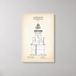 Sabine Bank Lighthouse - Texas - SBD Canvastryck