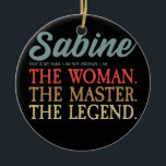 Sabine Namn I Vintage Beach I Personlig Sabine Julgransprydnad Keramik<br><div class="desc">Sabine Namn I Vintage Beach I Personlig Sabine Gift. Perfekt-gåva till pappa,  mamma,  pappa,  manar,  kvinnor,  vänner och familjemedlemmar på Thanksgiving Dag,  juldag,  Mors dag,  Fars dag,  4 juli,  1776 Oberoende dag,  veterandagen,  Halloween D,  Patrick's Day</div>