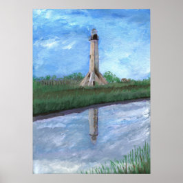 Sabine Pass Lighthouse, Louisiana Poster