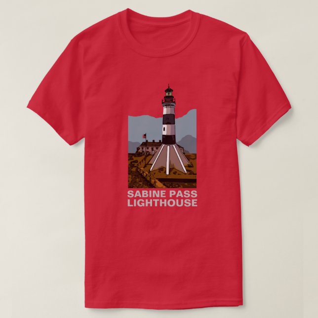 SABINE PASS LIGHTHOUSE TEE SHIRT (Design framsida)