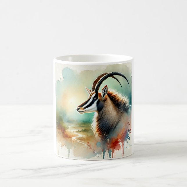 Sable Antelope 110724AREF106 - Watercolor Kaffemugg (Center)