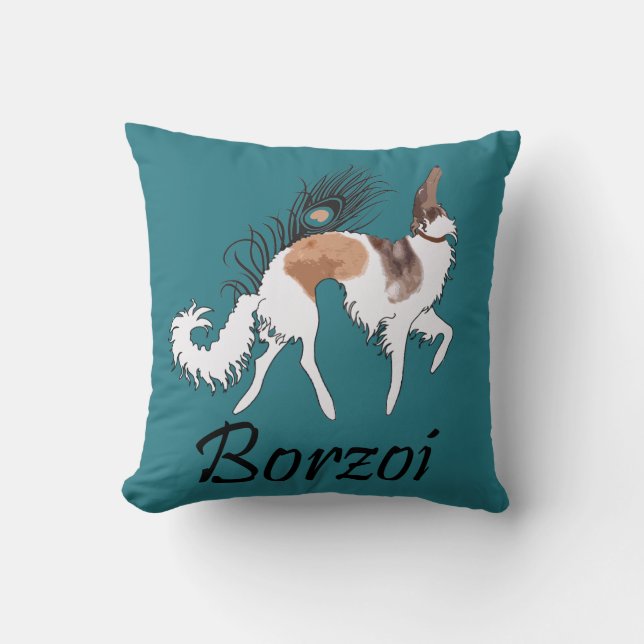 Sable Borzoi Kudd Kudde (Framsida)