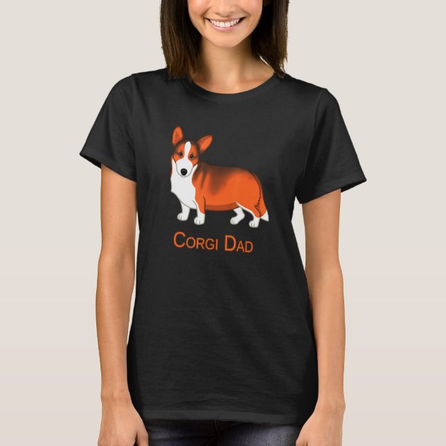 Sable Cardigan Welsh Corgi Corgi T Shirt (Framsida)