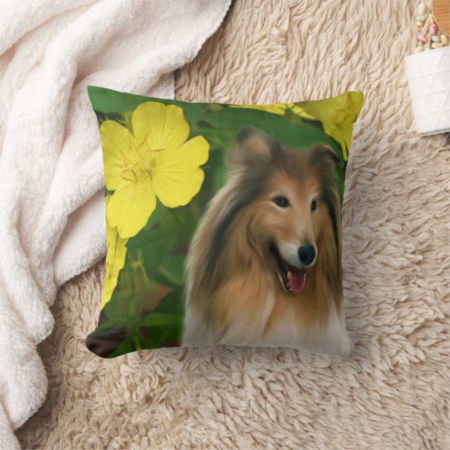 Sable Collie Hund Art Kudde (Filt)