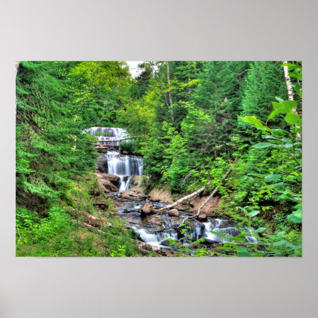 Sable Falls, Sten Nat'l Lakeshore, MI Poster (Framsidan)