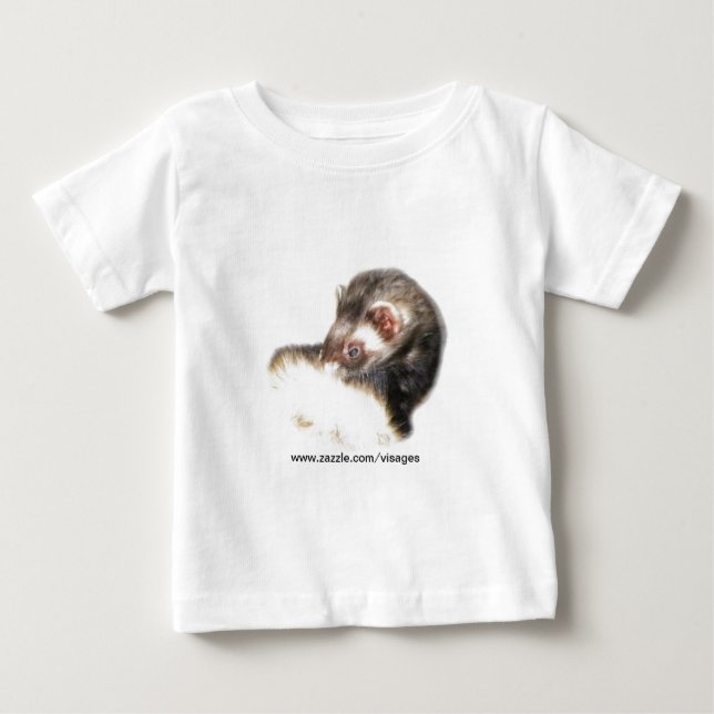 Sable Ferret Bild Tee Shirt (Framsida)