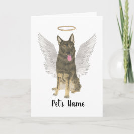 Sable German Shepherd Sympathy Memorial Kort