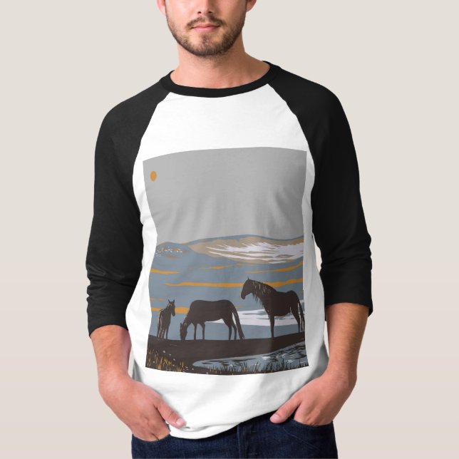 Sable Island Horse T Shirt (Framsida)