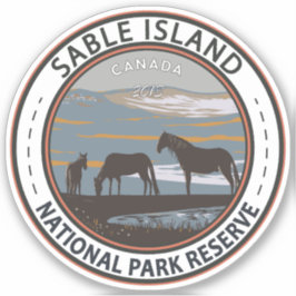 Sable Island National Park Reserve Canada Vintage Klistermärken
