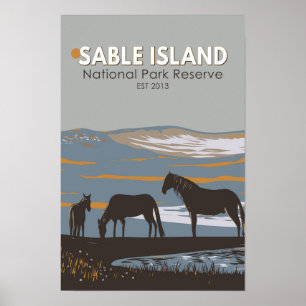 Sable Island National Park Reserve Kanada Vintage Poster