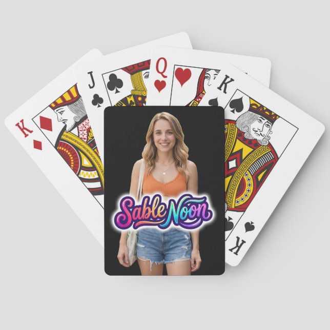 Sable Noon Beauty Pose #1 Casinokort (Baksidan)