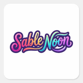 Sable Noon - Grundläggande Logo Fyrkantigt Klistermärke