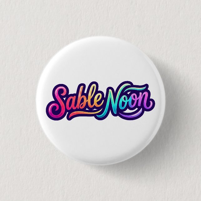 Sable Noon - Grundläggande Logo Knapp (Framsida)
