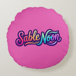 Sable Noon - Grundläggande Logo Rund Kudde