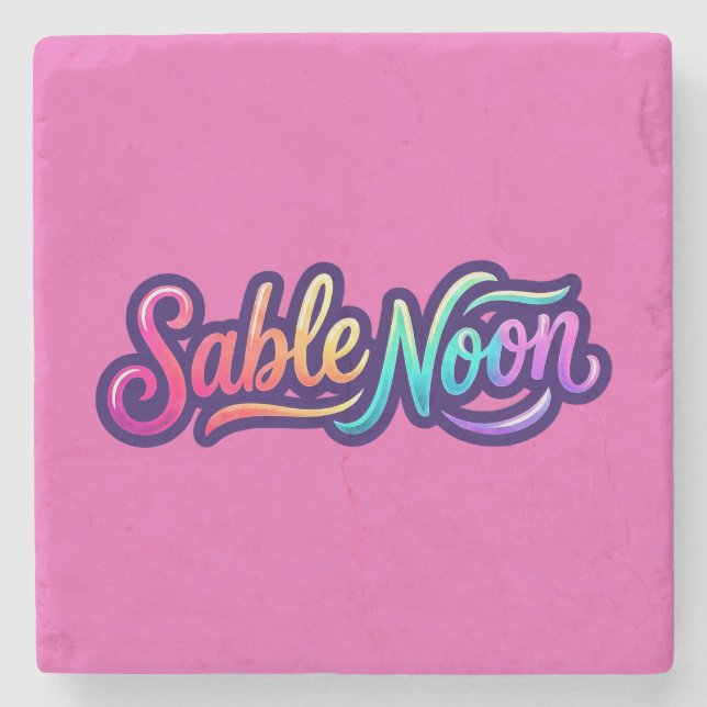 Sable Noon - Grundläggande Logo Stenunderlägg (Framsidan)