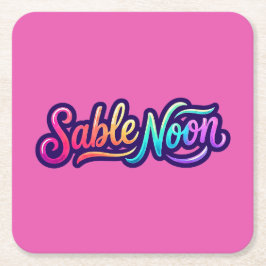 Sable Noon - Grundläggande Logo Underlägg Papper Kvadrat