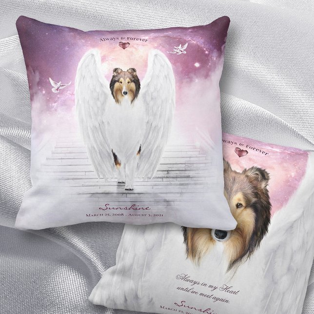 Sable Rough Collie Angel Hund Heaven - Pet Memoria Kudde (Skapare uppladdad)