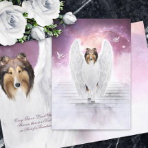 Sable Rough Collie Angel - Pet Loss Condolence