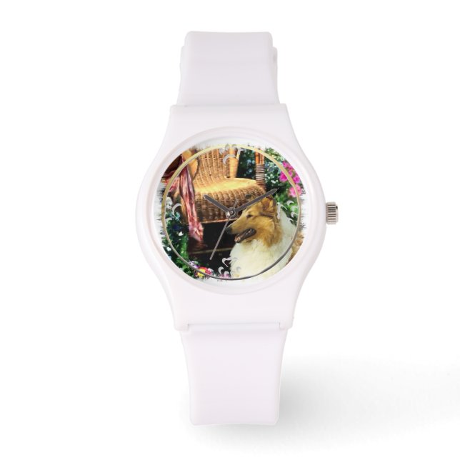 Sable Rough Collie Art Armbandsur (Framsida)