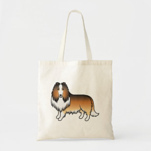Sable Rough Collie Cute Tecknad hund Tygkasse