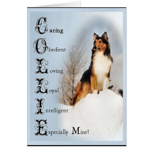Sable Rough Collie Gifts Hälsningskort (Framsidan)