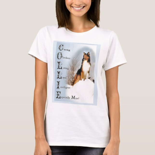 Sable Rough Collie Gifts Tee (Framsida)