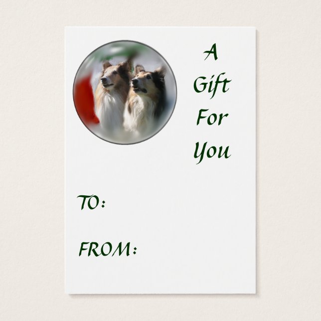 Sable Rough Collie-julklappar Visitkort (Baksidan)